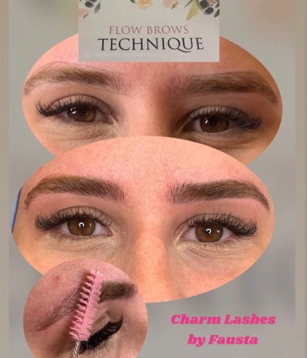 Antes e depois nanopigmentação Flow Brows Technique