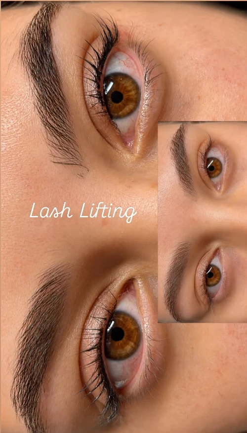 Antes e depois lash lifting