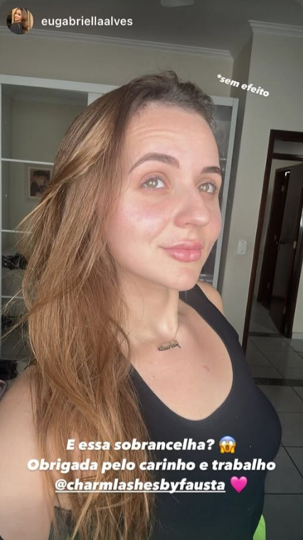 Depoimento de cliente sobre sobrancelha